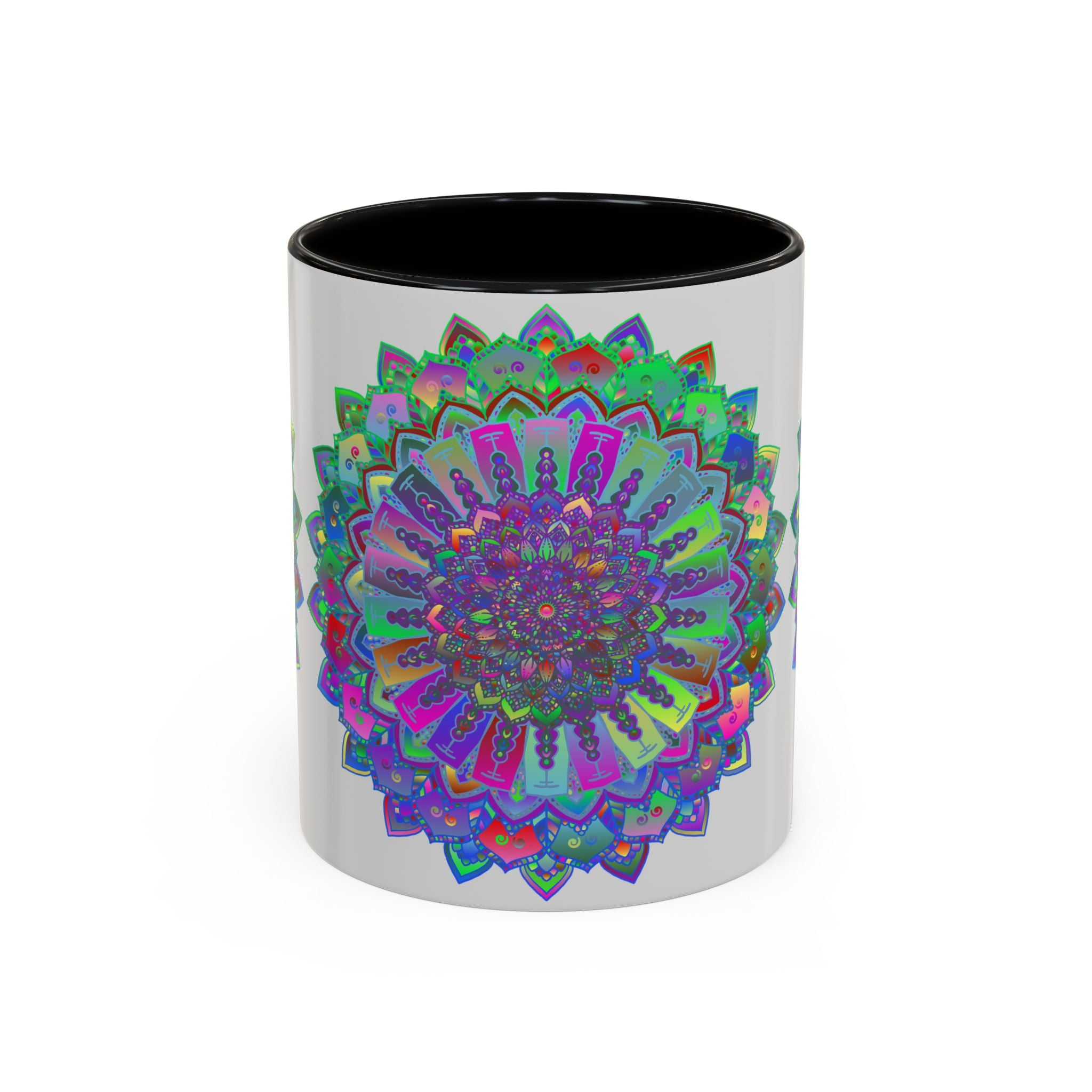 Colorful and intricate Mandala Art Mug with vibrant patterns and detailed designs, perfect for sipping your favorite hot beverages in style