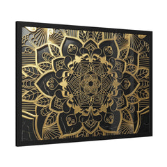 Opulence in the Dark – Elegant Marble Framed Print