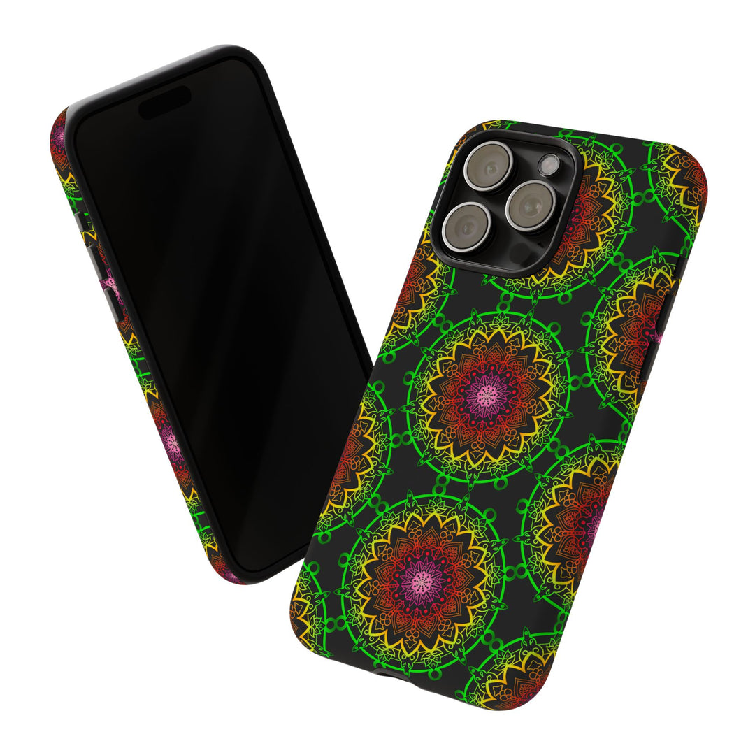 Artistic Mandala Phone Case with Bold Patterns and Modern Flair
