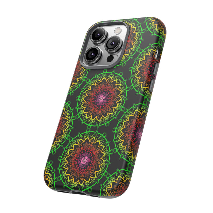 Artistic Mandala Phone Case with Bold Patterns and Modern Flair