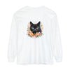 Black Cat Floral Portrait Unisex T-Shirt featuring a detailed, colorful cat design