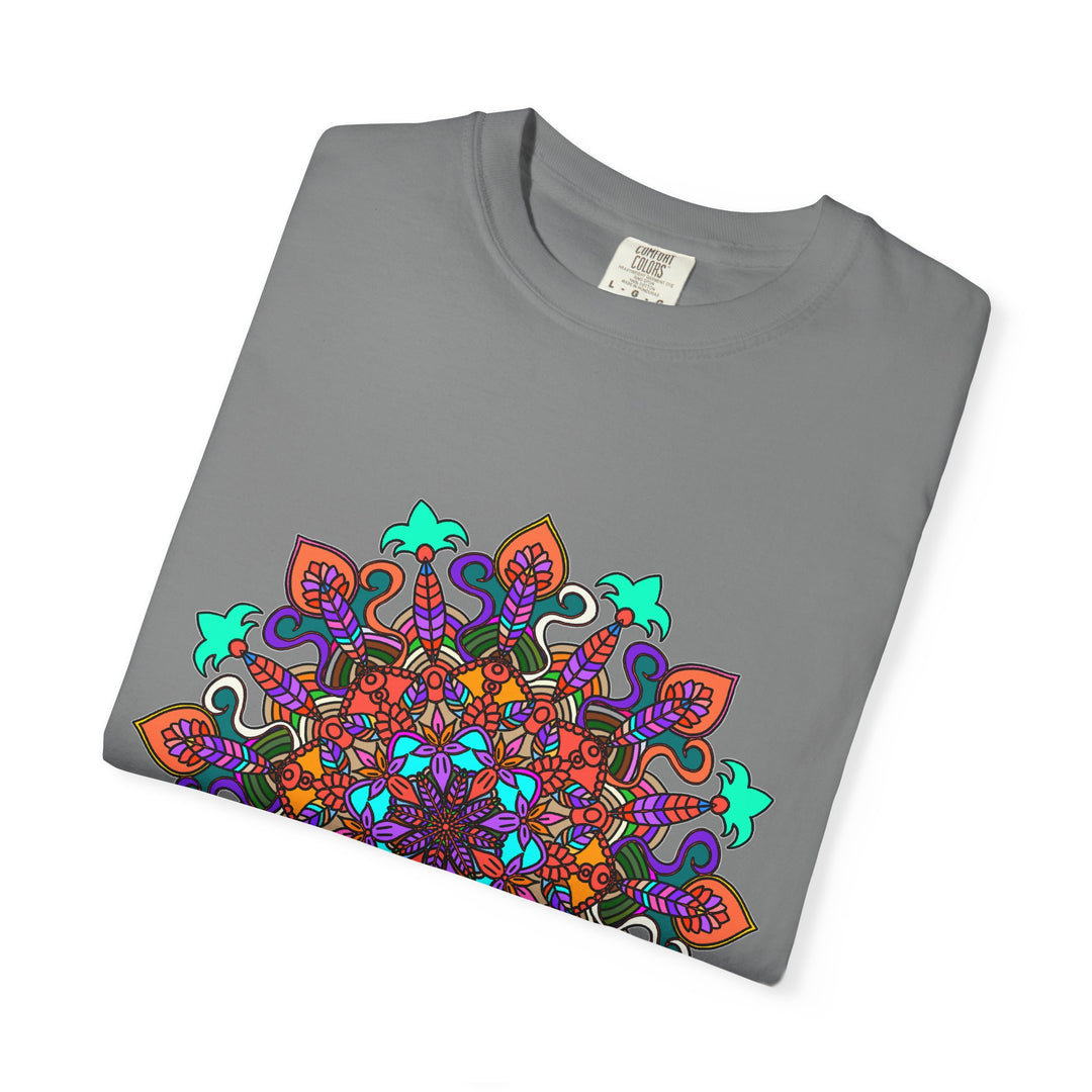 Mandala Art T-Shirt in Bold Colors for Creative Expression