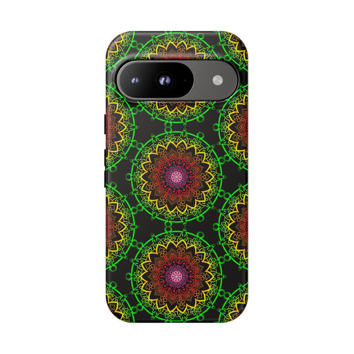 Artistic Mandala Phone Case with Bold Patterns and Modern Flair