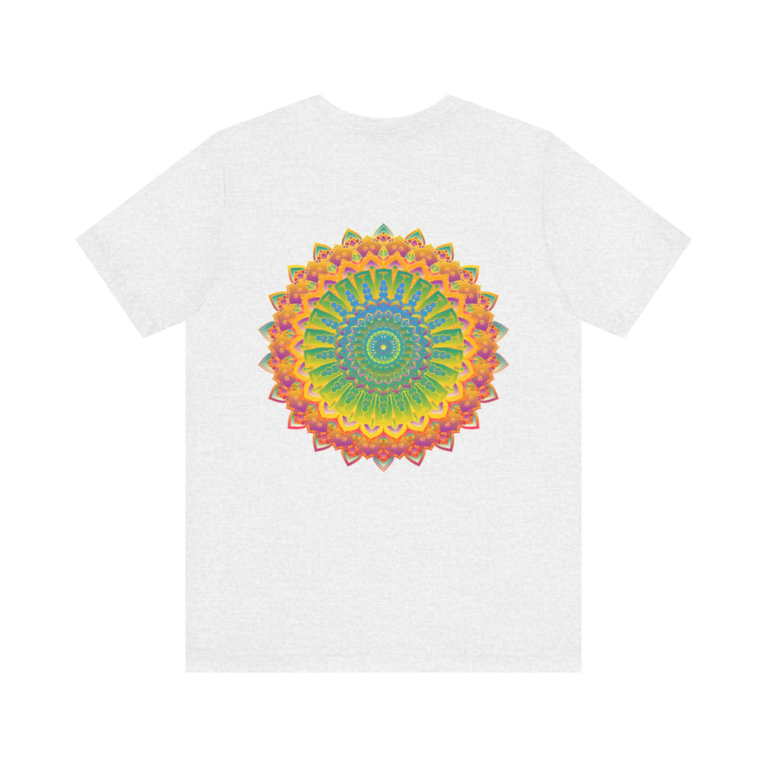 Vibrant Mandala Tee featuring intricate spiritual design for peace and harmony