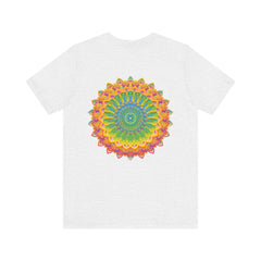 Vibrant Mandala Tee featuring intricate spiritual design for peace and harmony