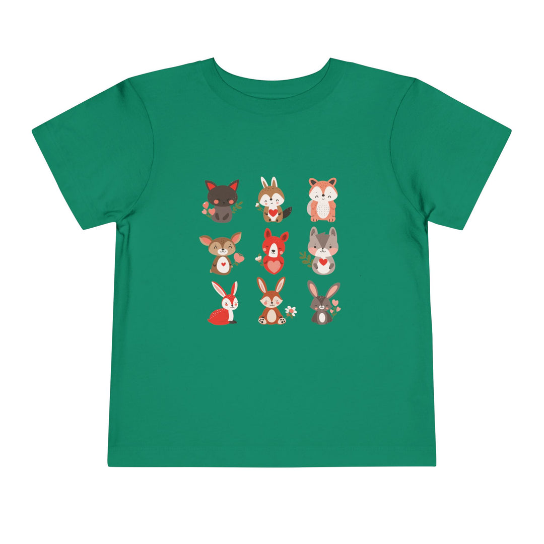 Animal Love Toddler Tee, Cute Cartoon Animals T-Shirt for Kids
