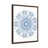 Beautiful handmade steel blue mandala design wall art on gallery canvas wraps