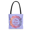 Vibrant orange and purple Mandala Tote Bag, perfect for daily use