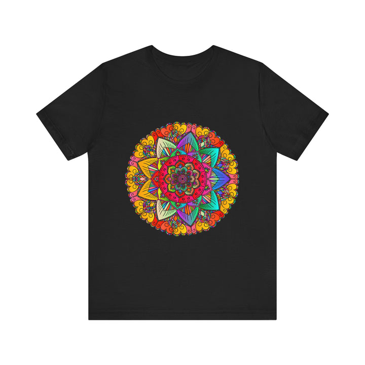 Colorful Mandala Tee with Intricate Sunburst Design