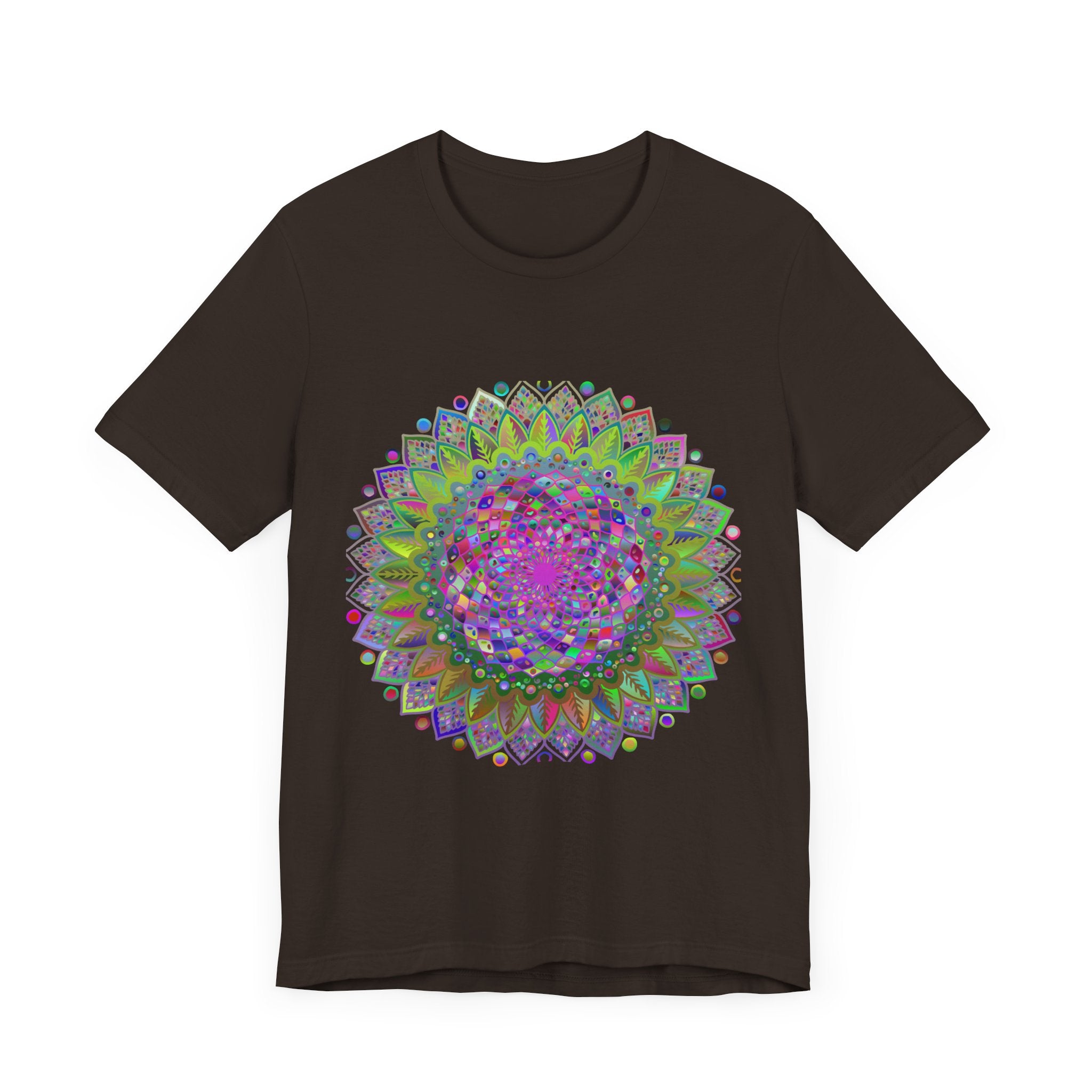 Vibrant Mandala Tee featuring colorful geometric art and intricate patterns