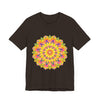 Vibrant Mandala Tee featuring intricate spiritual art design and colorful patterns