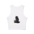  Black Cat Watercolor Racerback Tank Top with comfortable fit