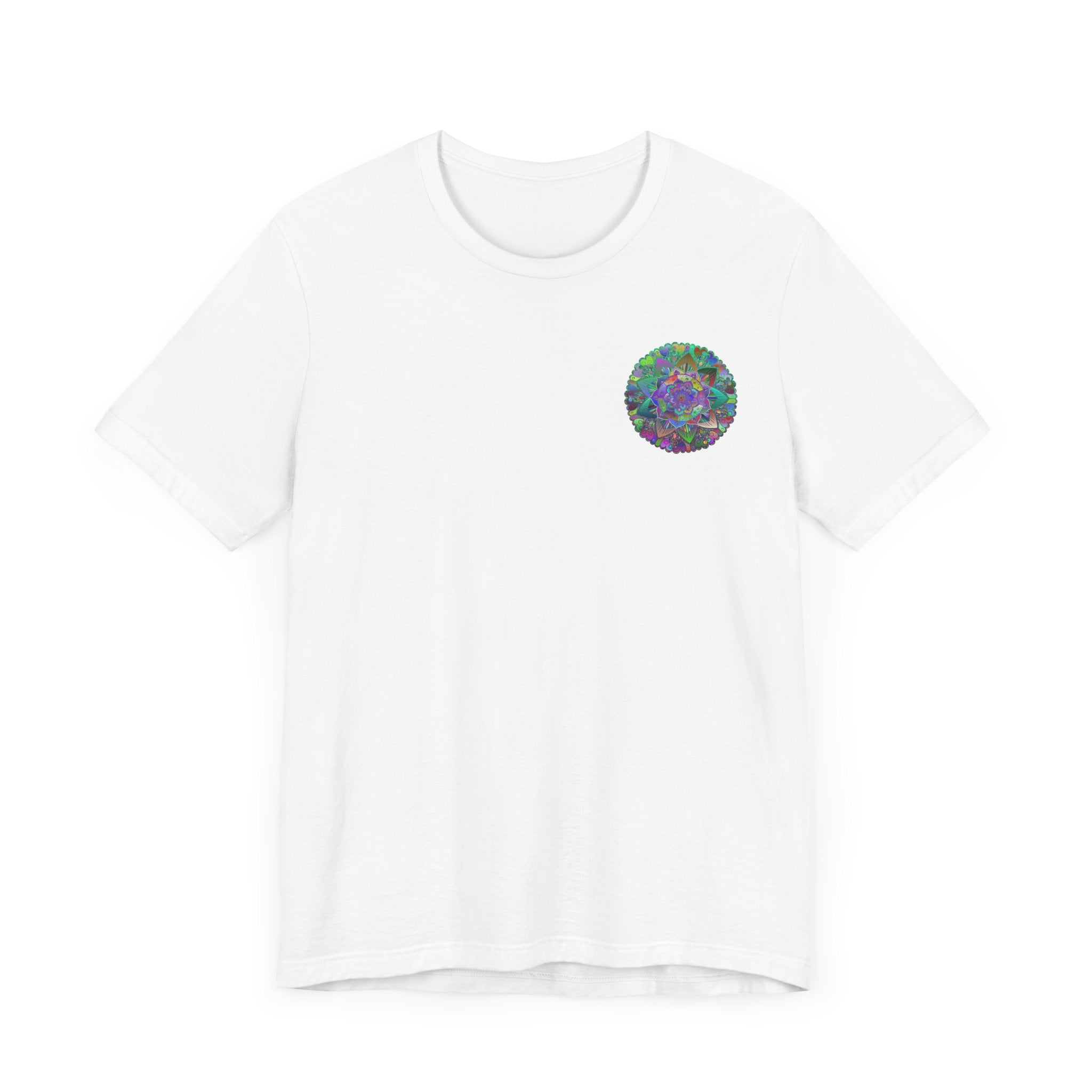 A beautiful and colorful Vibrant Mandala T-Shirt representing spiritual peace and harmony for a peaceful and vibrant lifestyle