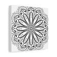 Handmade Mandala Art - Black & White Wall Art - Matte Canvas, Stretched, 125 alt text 11