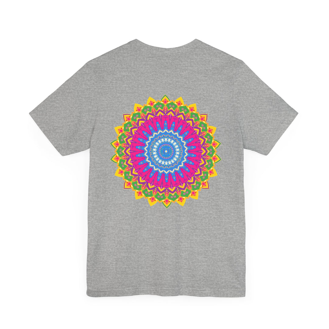 Graphic tee featuring a vibrant mandala design representing spiritual harmony