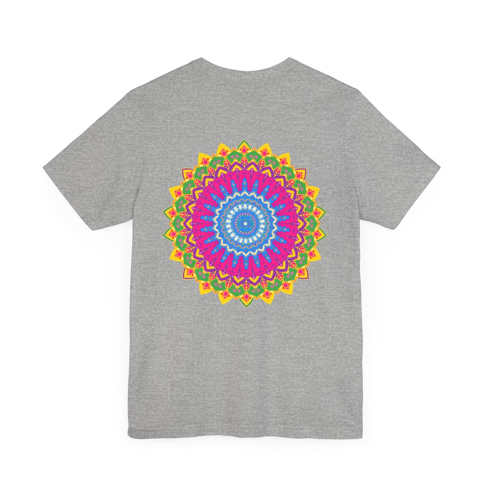 Graphic tee featuring a vibrant mandala design representing spiritual harmony