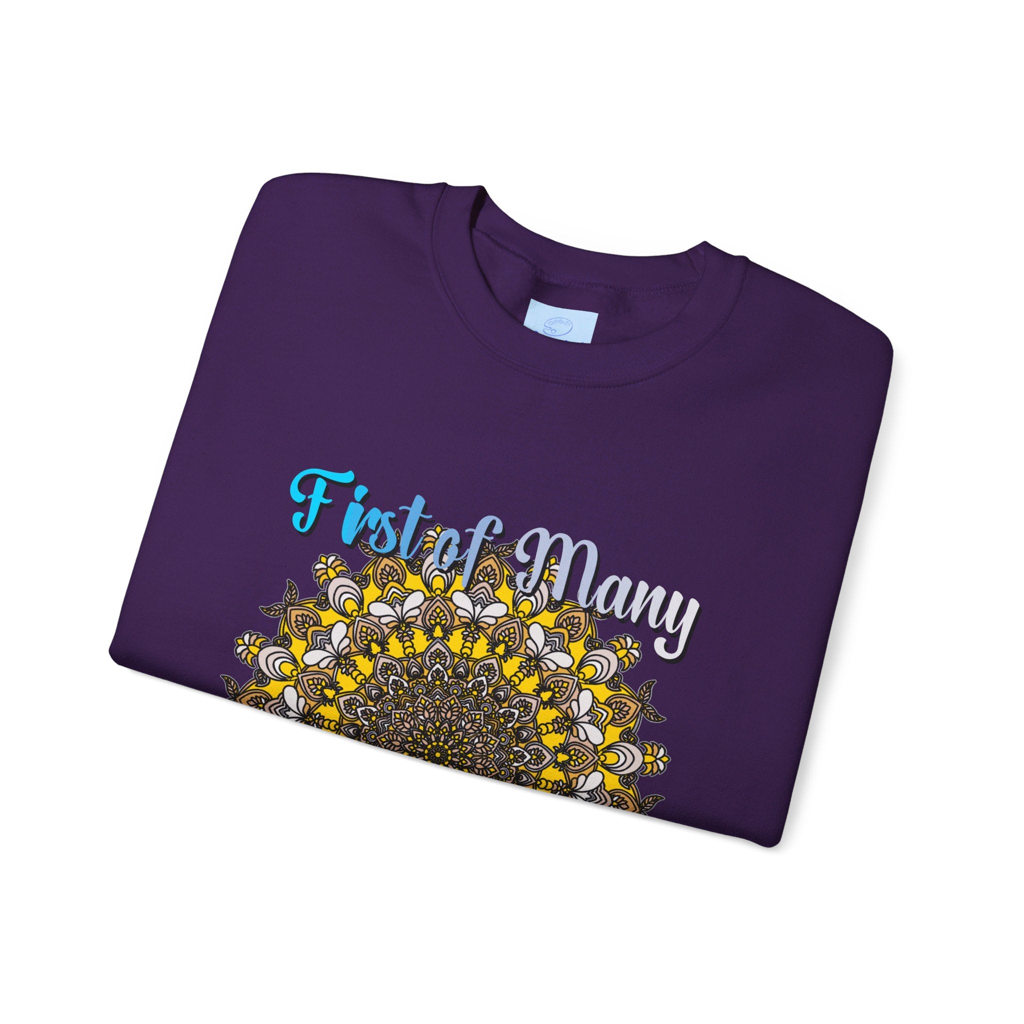 First Year Wedding Anniversary Gift Unisex Heavy Blend™ Crewneck Sweatshirt featuring 'First of Many, Paper Anniversary' design