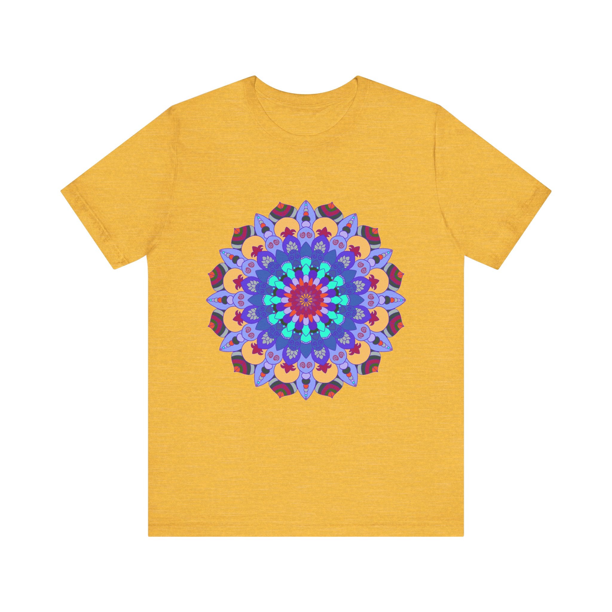 Vibrant Mandala Tee featuring colorful and intricate spiritual art design