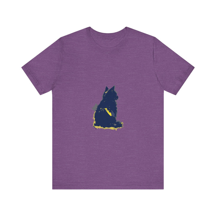 Blue Cat Mystery T-Shirt - Cool Cat Design, featuring a stylish and playful feline illustration on a comfortable blue shirt