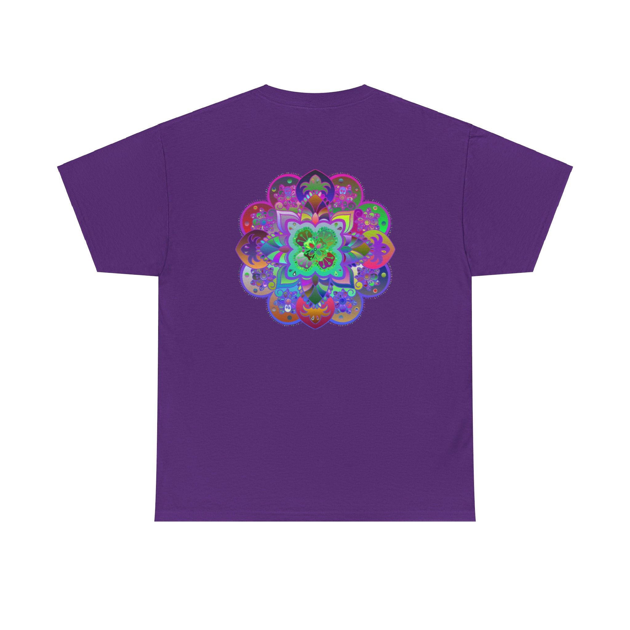 Unisex heavy cotton tee featuring a mandala art design for yoga mindfulness