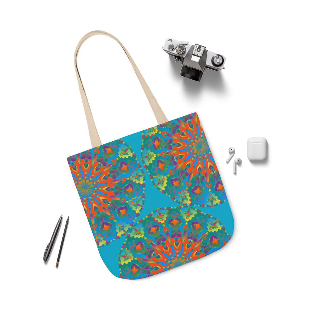 Canvas Tote Bag in Bright Tropical Colors for Summer Fun