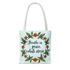 Beautiful Flower Crown Tote Bag with Serene Style and Vibrant Colors for Spring and Summer Fashion Accessory