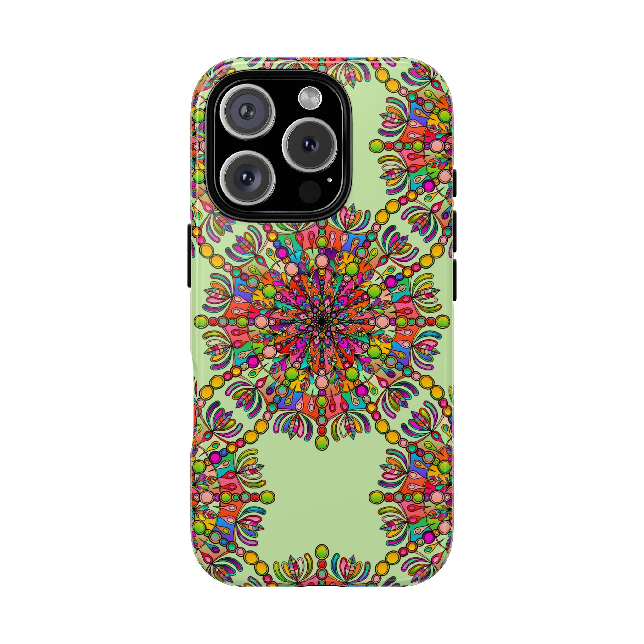 Custodia per telefono con mandala intricata in colori vivaci per uno stile unico