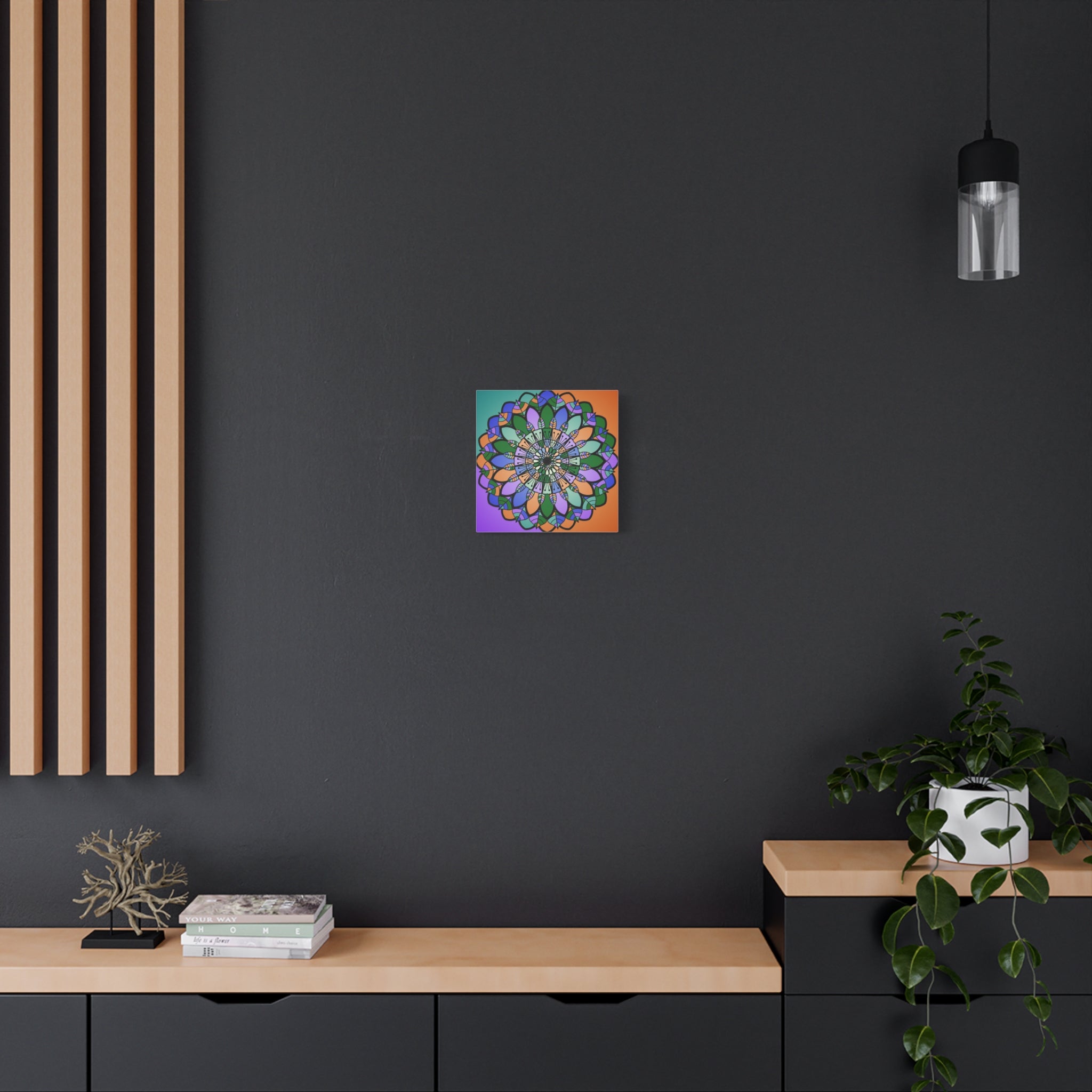 Floral Mandala Matte Canvas Wall Art