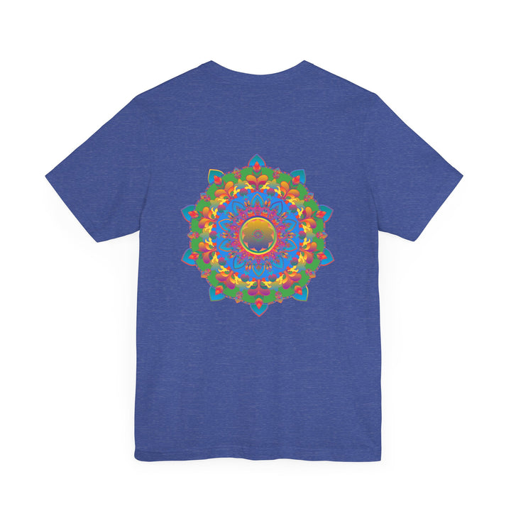 Vibrant Mandala Tee showcasing intricate spiritual design, promoting peace and harmony