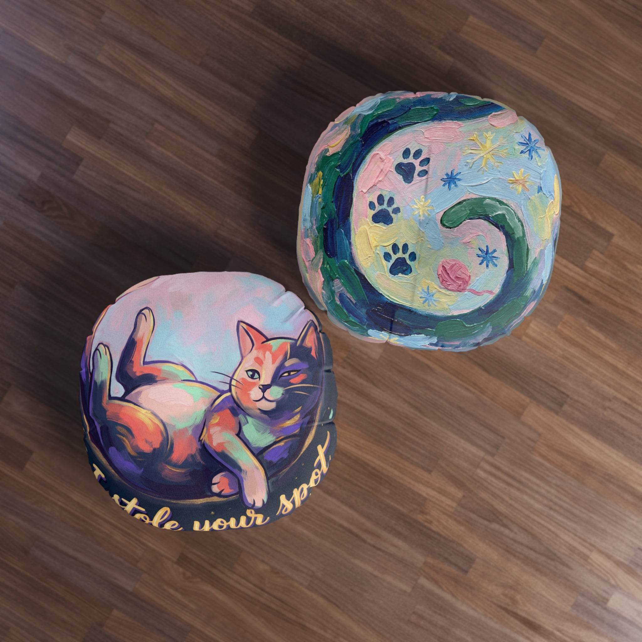 Midnight Cozy Cat Floor Pillow