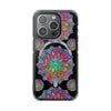 Elegant Mandala MagSafe®-Compatible iPhone 14/15 Impact Case in luxurious black and gold, featuring intricate mandala design and durable impact protection