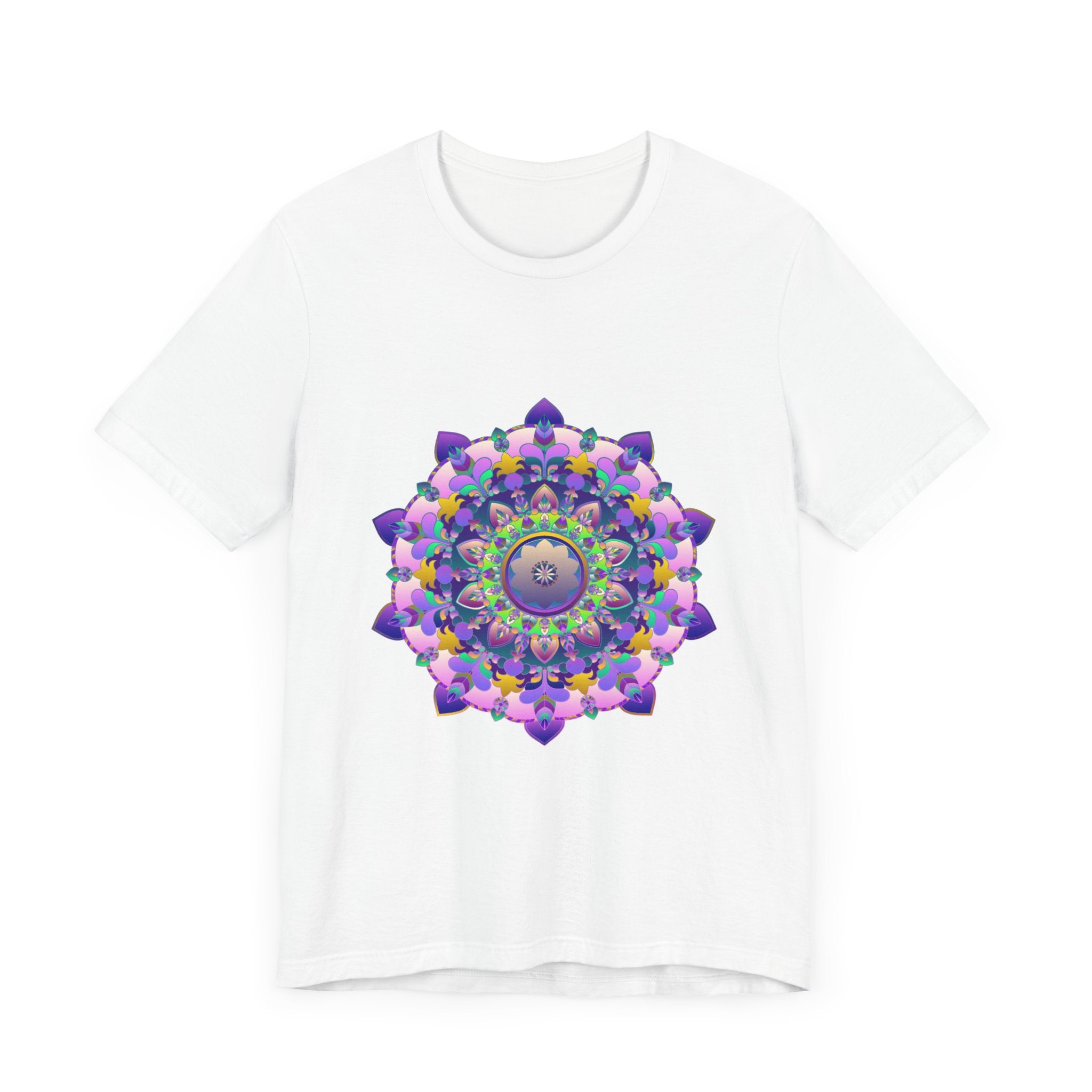 Vibrant Mandala Tee featuring an intricate and colorful design perfect for adding a pop of artful style to your wardrobe