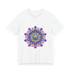 Vibrant Mandala Tee featuring an intricate and colorful design perfect for adding a pop of artful style to your wardrobe