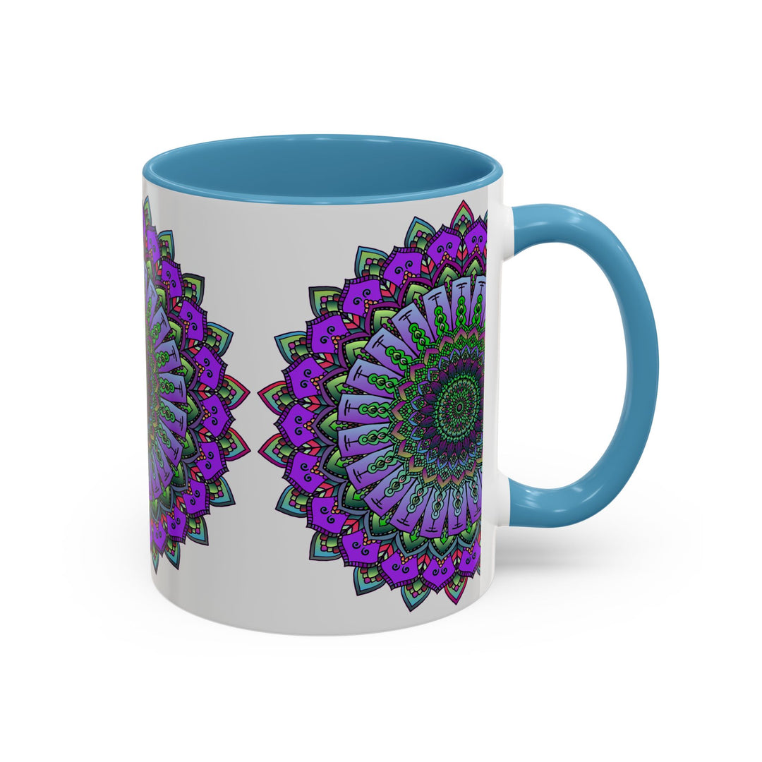 Beautiful Vibrant Mandala Mug featuring intricate spiritual art design