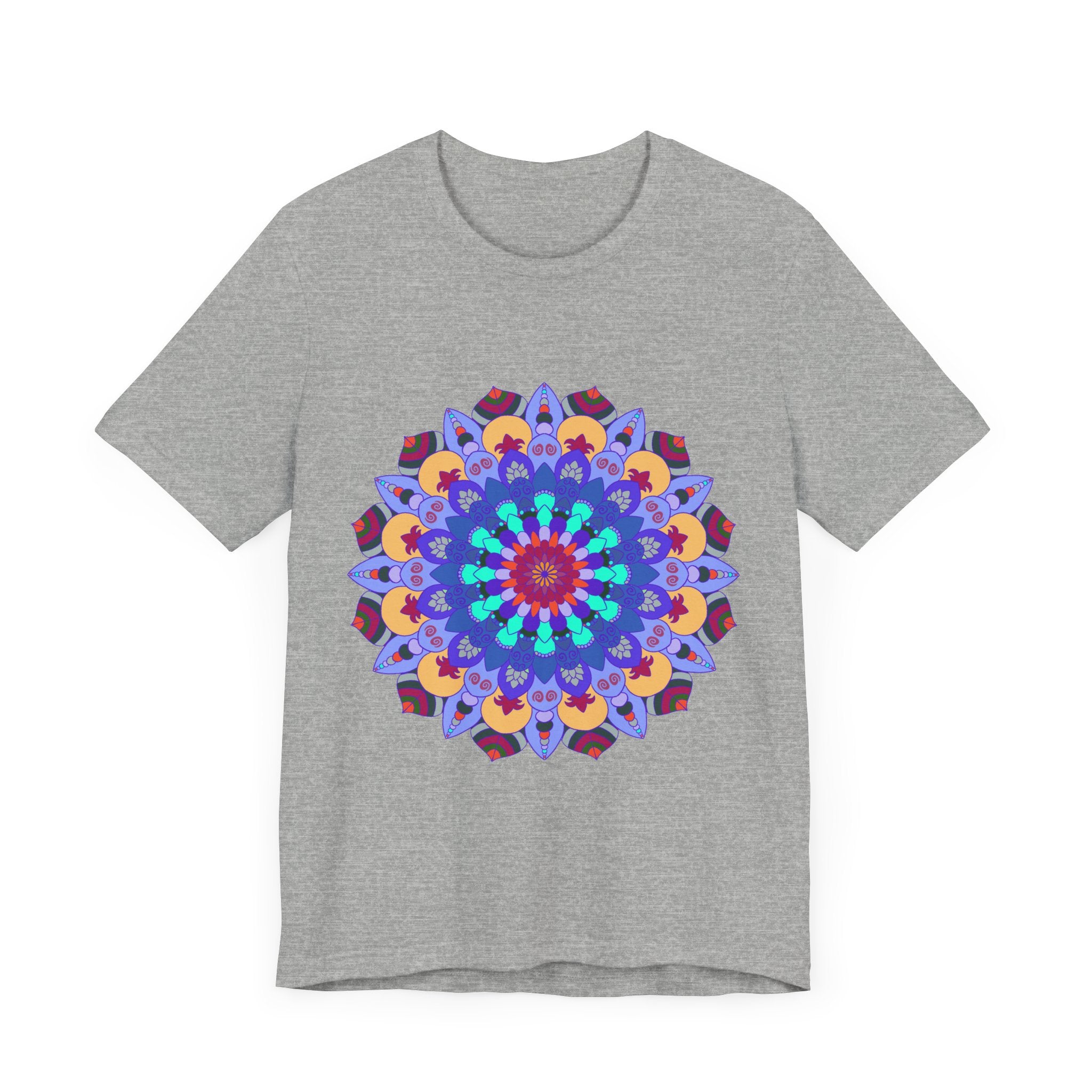 Vibrant Mandala Tee featuring colorful, spiritual art design perfect for yoga enthusiasts and free spirits