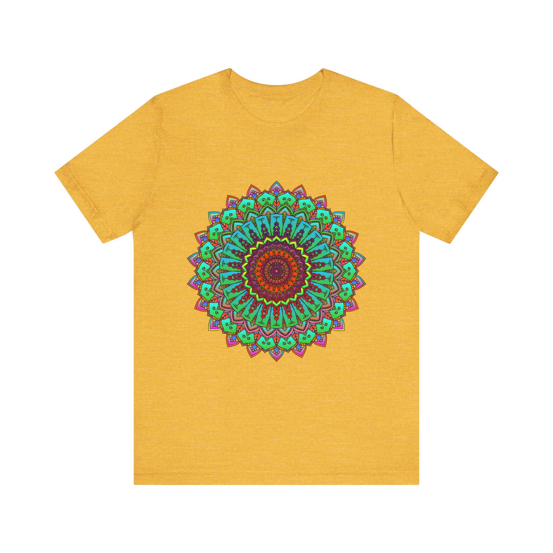 Vibrant Mandala Tee - Colorful Spiritual Art with Intricate and Vibrant Mandala Design on a Comfortable T-shirt for a Stylish and Spiritual Look