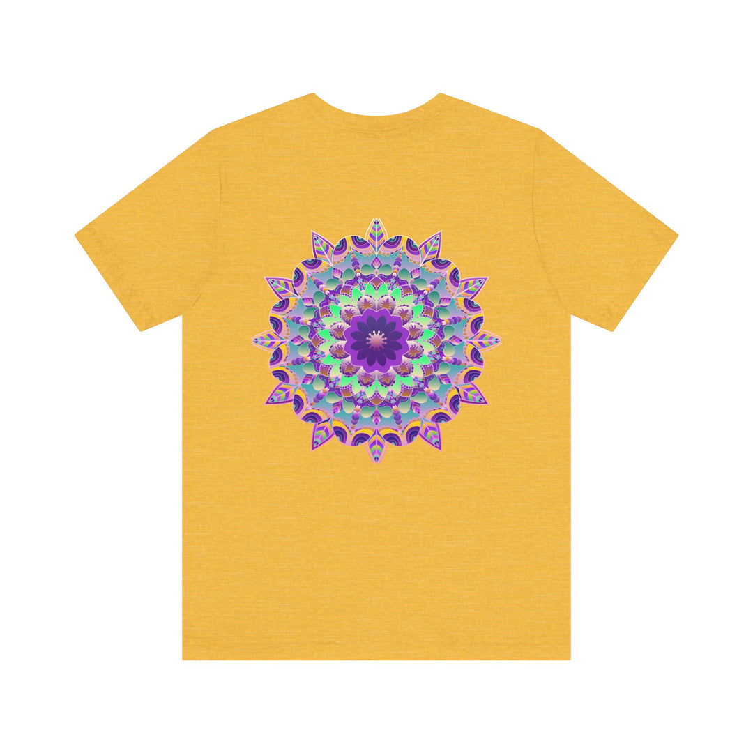 Alt text: This Mandala Tee features a beautiful design symbolizing spiritual peace and harmony, perfect for bringing a sense of tranquility to your wardrobe