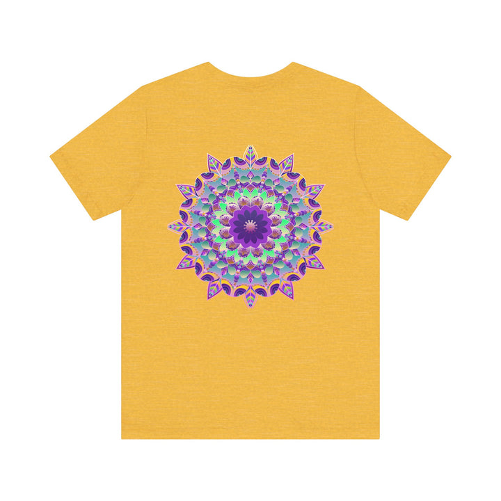 Alt text: This Mandala Tee features a beautiful design symbolizing spiritual peace and harmony, perfect for bringing a sense of tranquility to your wardrobe