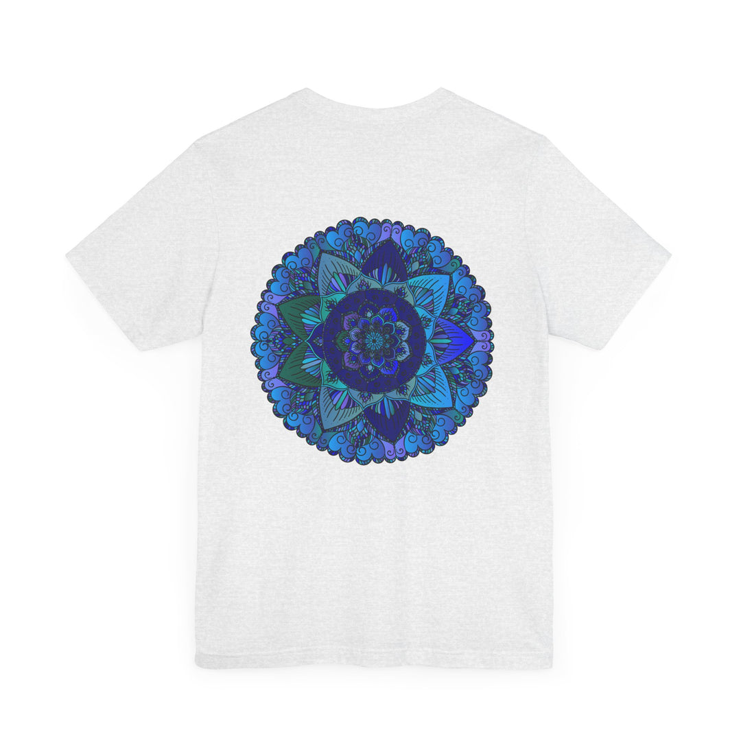 Blue Mandala T-Shirt featuring a beautiful spiritual symbol for peace and harmony