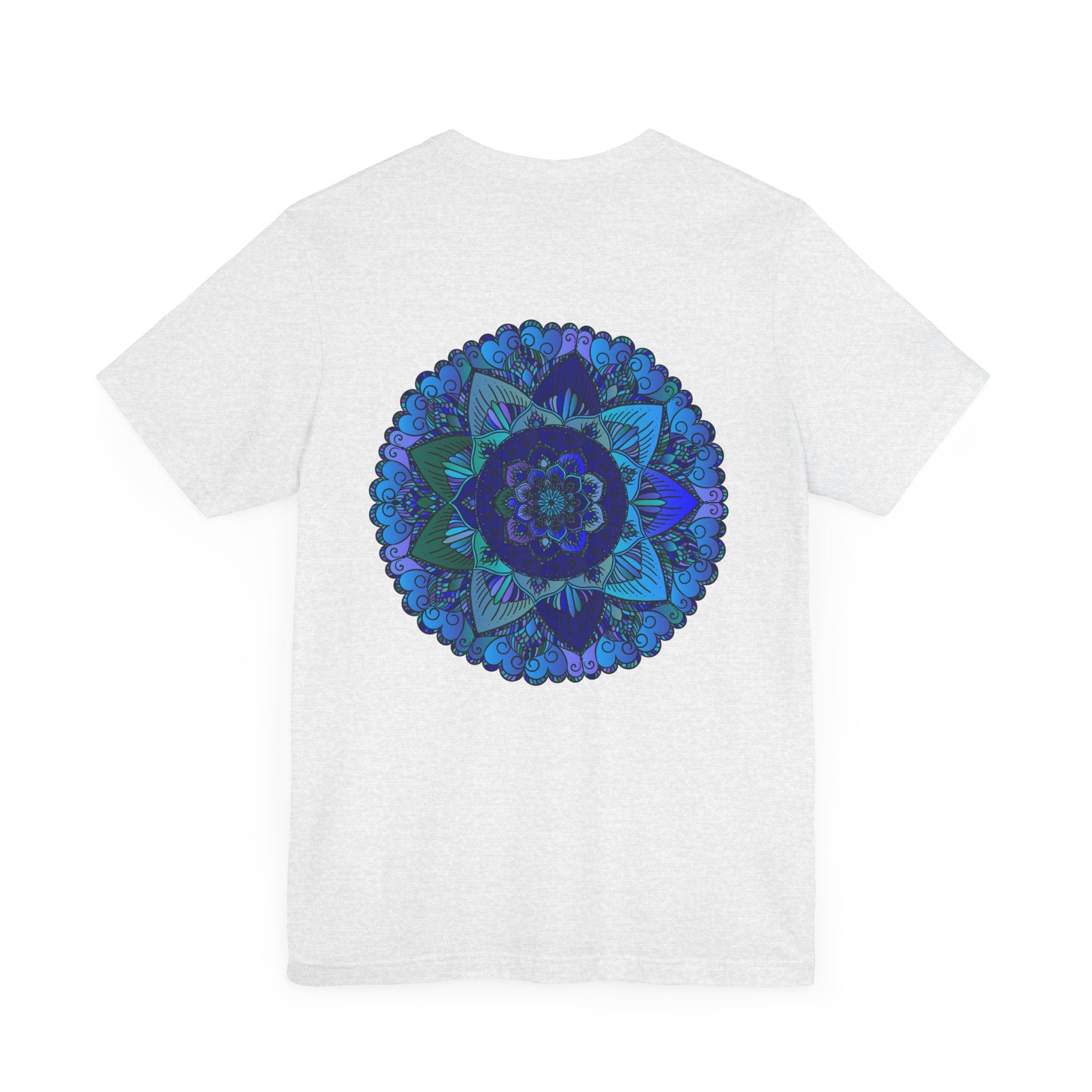 Blue Mandala T-Shirt featuring a beautiful spiritual symbol for peace and harmony