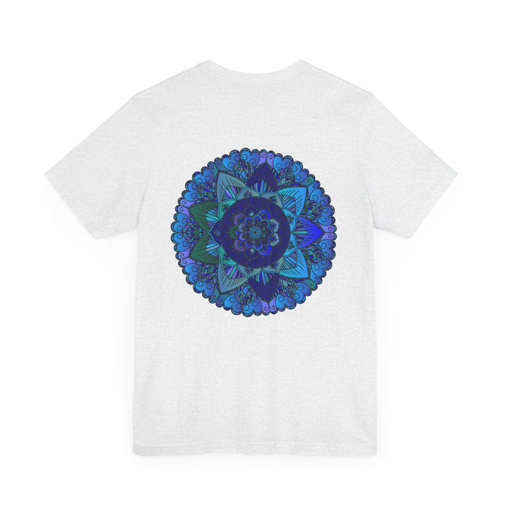 Blue Mandala T-Shirt featuring a beautiful spiritual symbol for peace and harmony