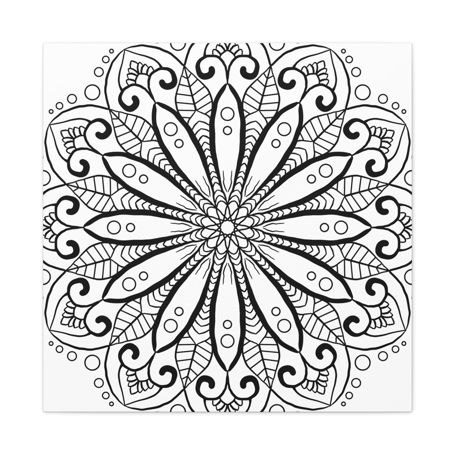 Handmade Mandala Art with 125 Stretched Canvas