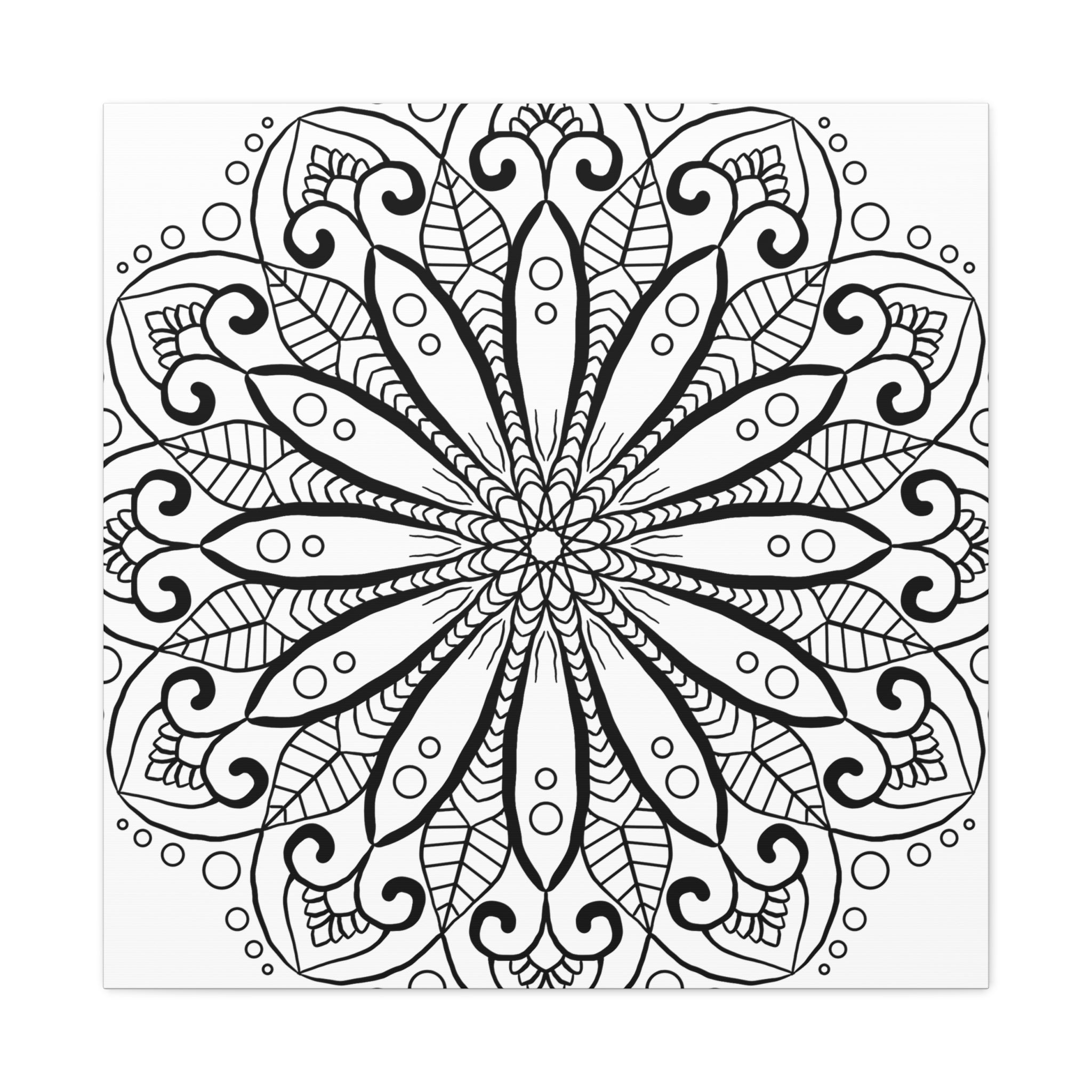 Handmade Mandala Art with 125 Stretched Canvas