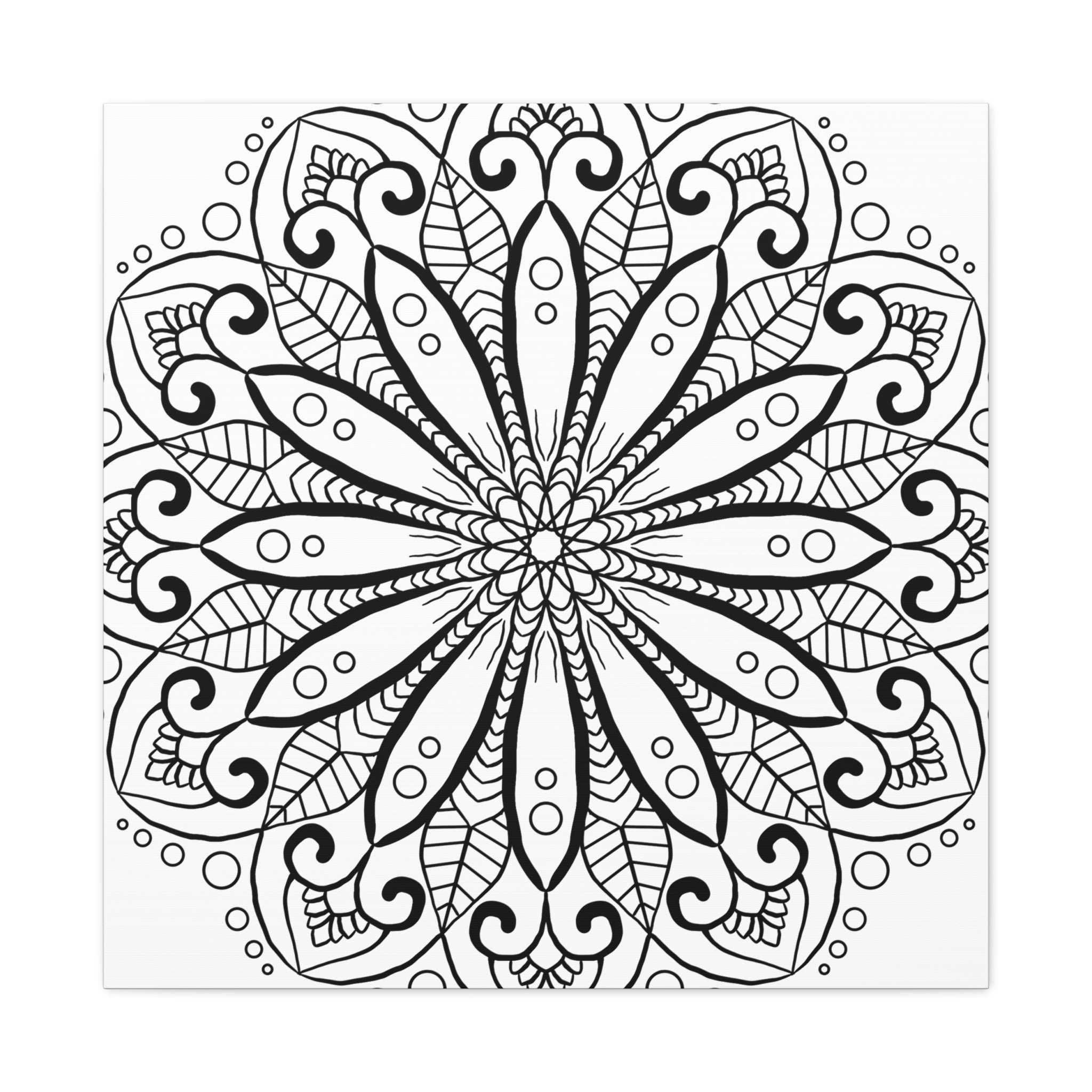 Handmade Mandala Art with 125 Stretched Canvas