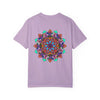 Unisex Mandala T-Shirt made from 100% Ring-Spun Cotton, featuring Hand-Drawn Mandala Art and Garment-Dyed for Extra Comfort