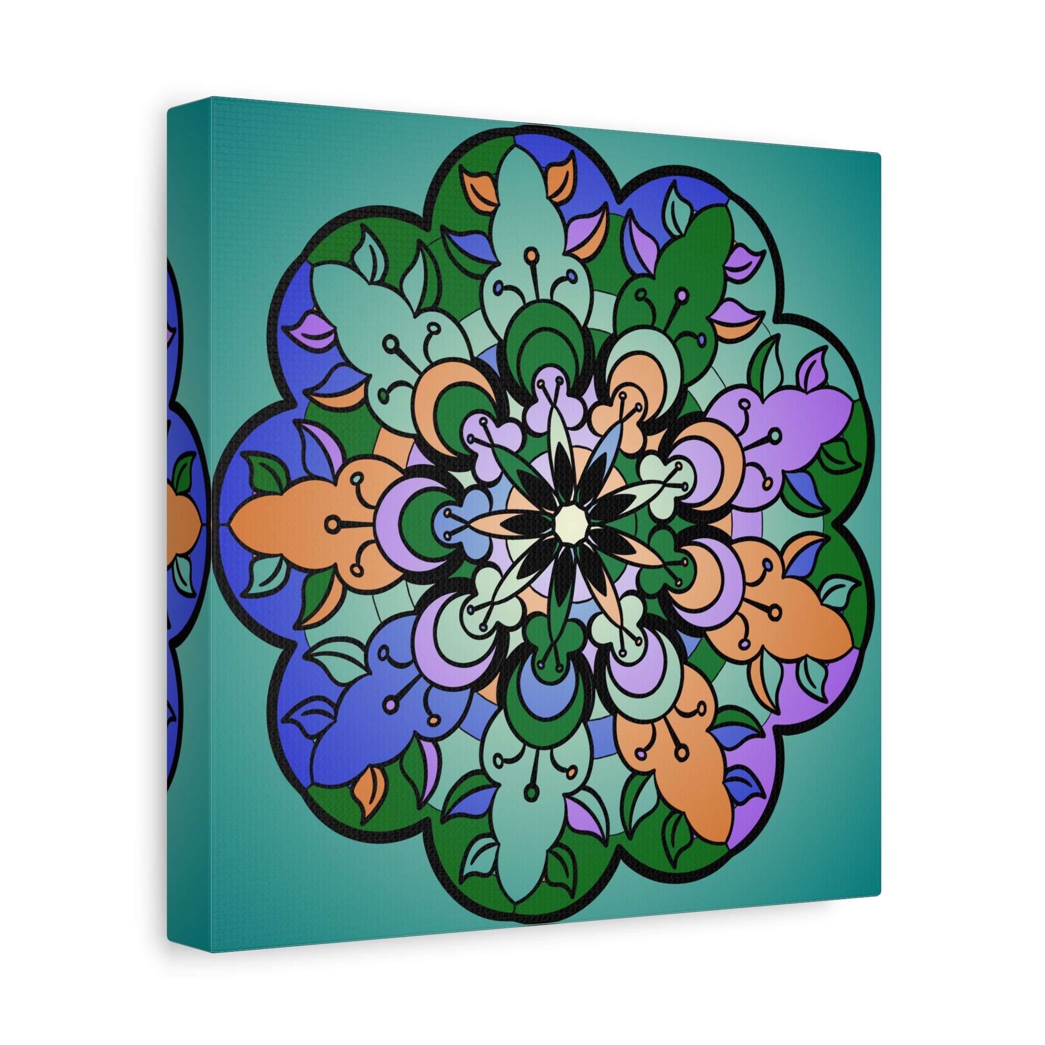 Floral Mandala Matte Canvas Wall Art