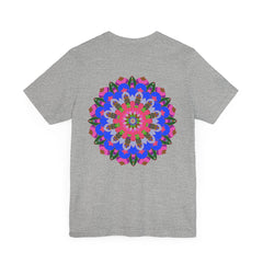 A colorful and intricately designed Vibrant Mandala Tee promoting spiritual peace and harmony