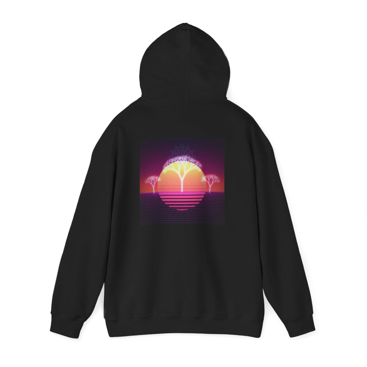 Felpa con cappuccio Retro Sunset Tree of Life