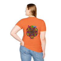 Softstyle T-shirt with hand-drawn mandala art design, ideal gift for sister