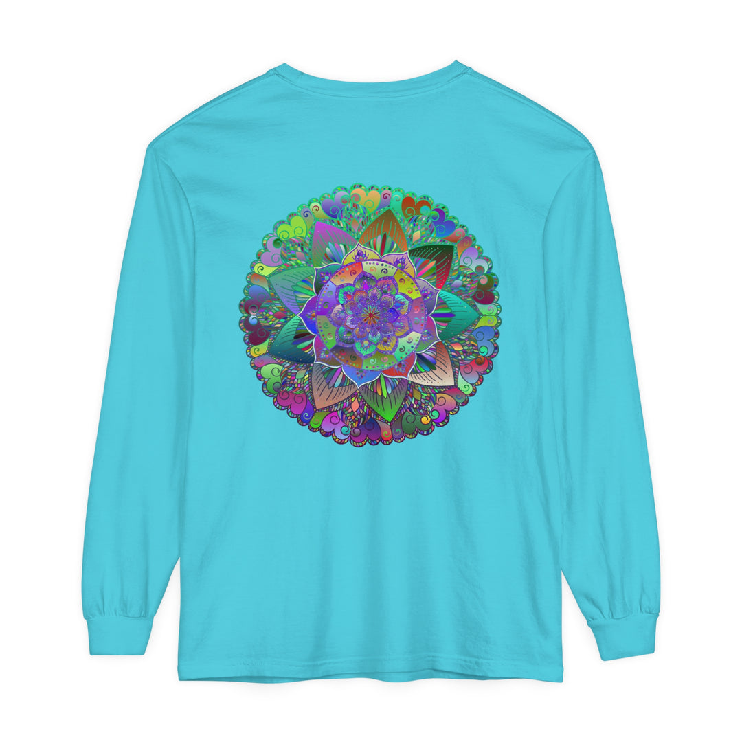 Colorful and intricate mandala design long sleeve t-shirt for men and women